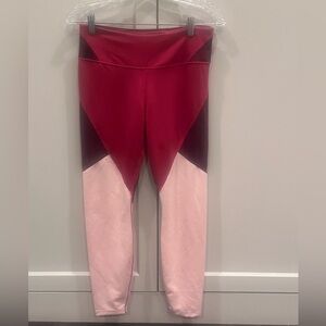 Nike Vibrant Red and Soft Pink Leggings